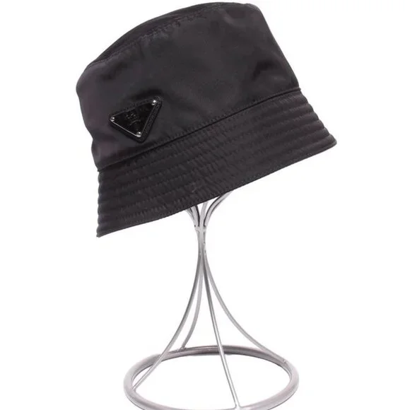 Prada Bucket Hat Nylon Triangle Plate S - Picture 9 of 10